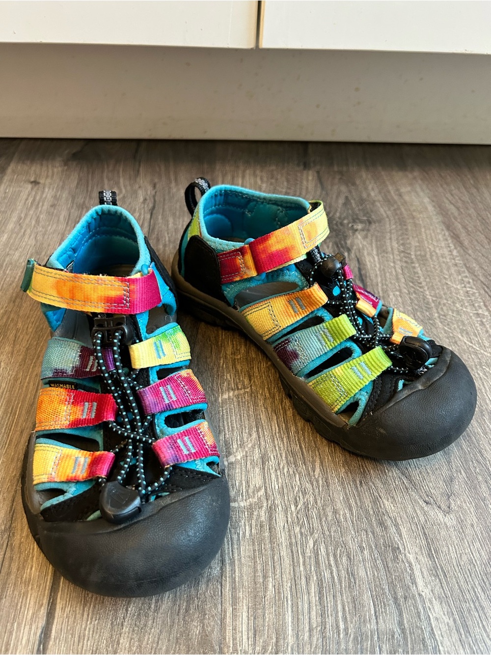 Keen Newport II Kids Rainbow Multi-Color Strappy Sandals Water Shoes